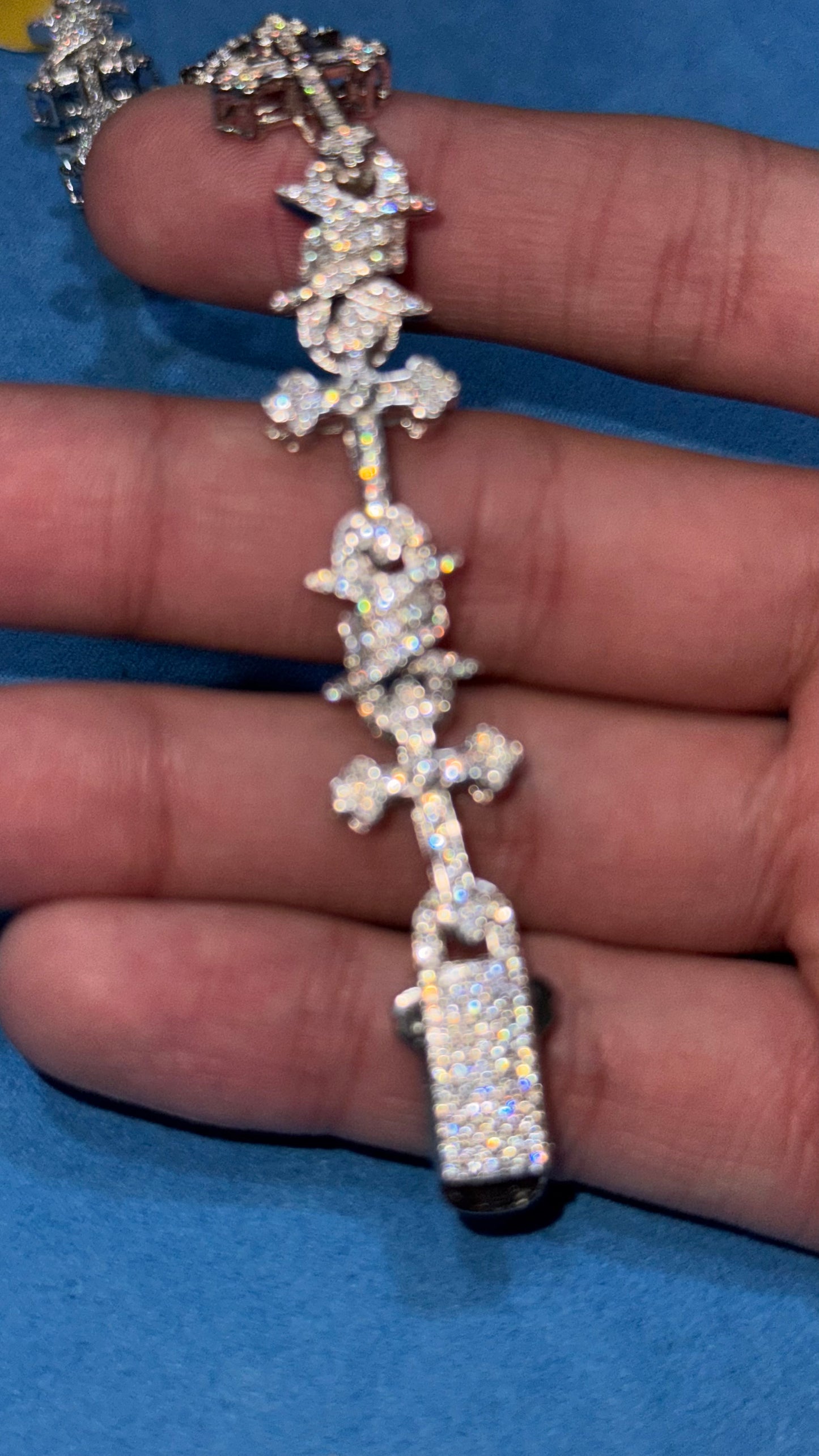 Pulso CrucSpin Moissanita Plata.925