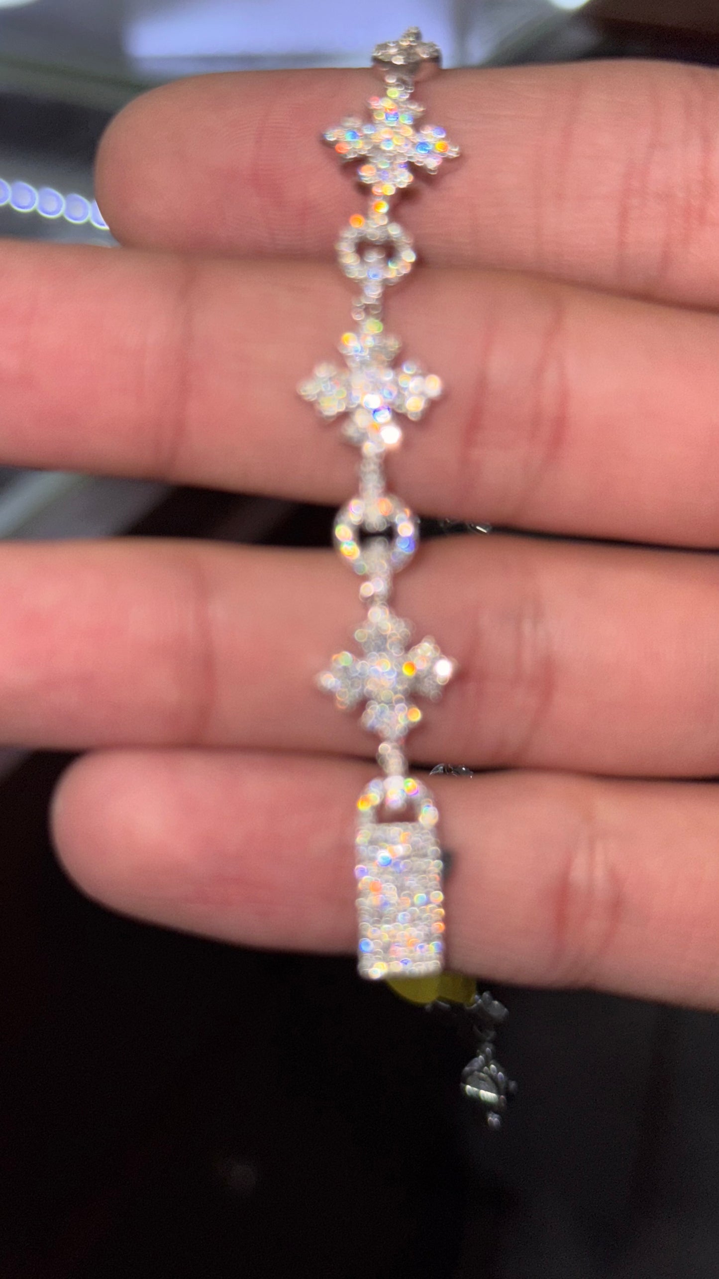 Pulso Copos Nieve Moissanita Plata.925