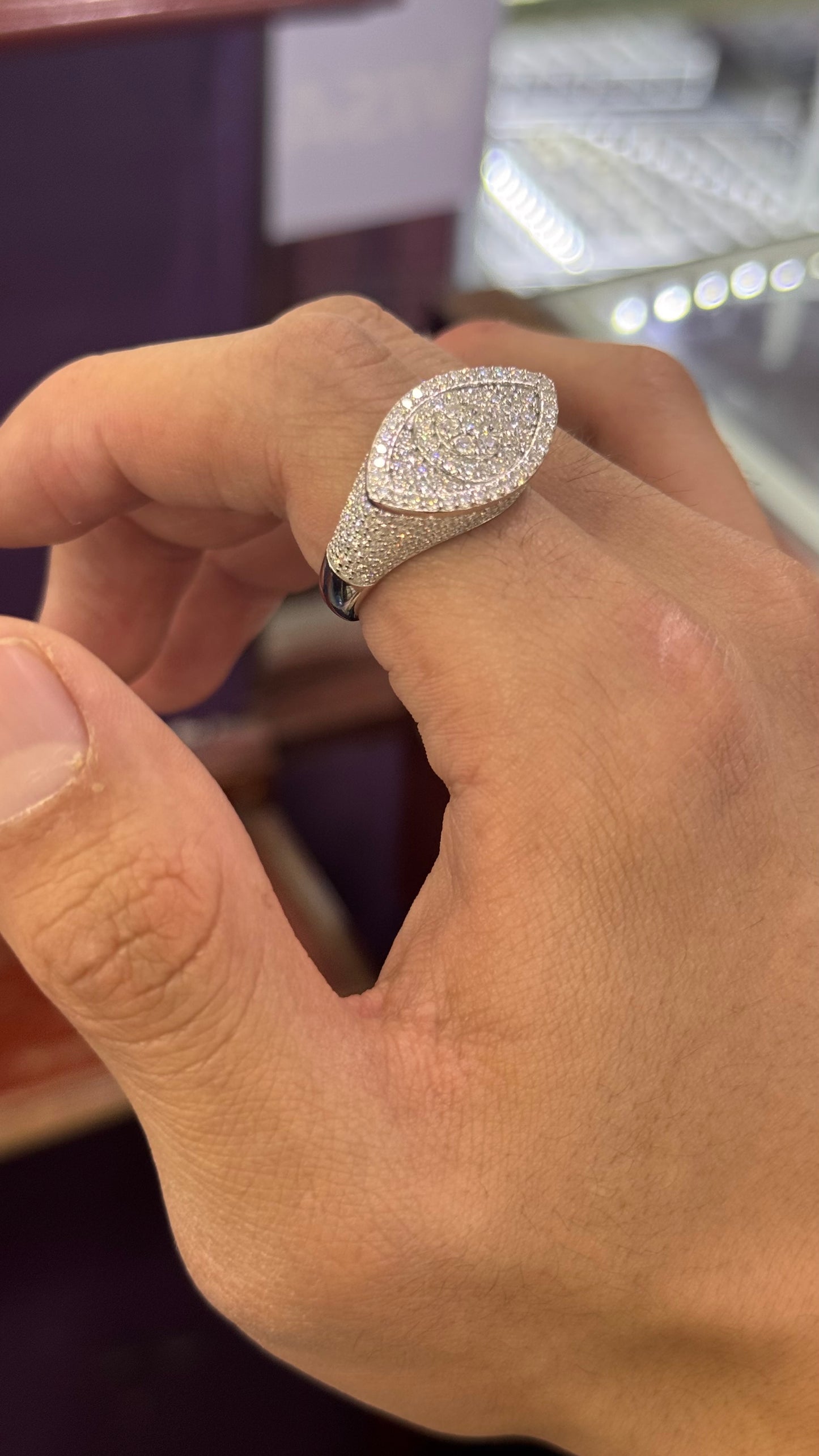 Anillo Ojo Moissanita Plata.925