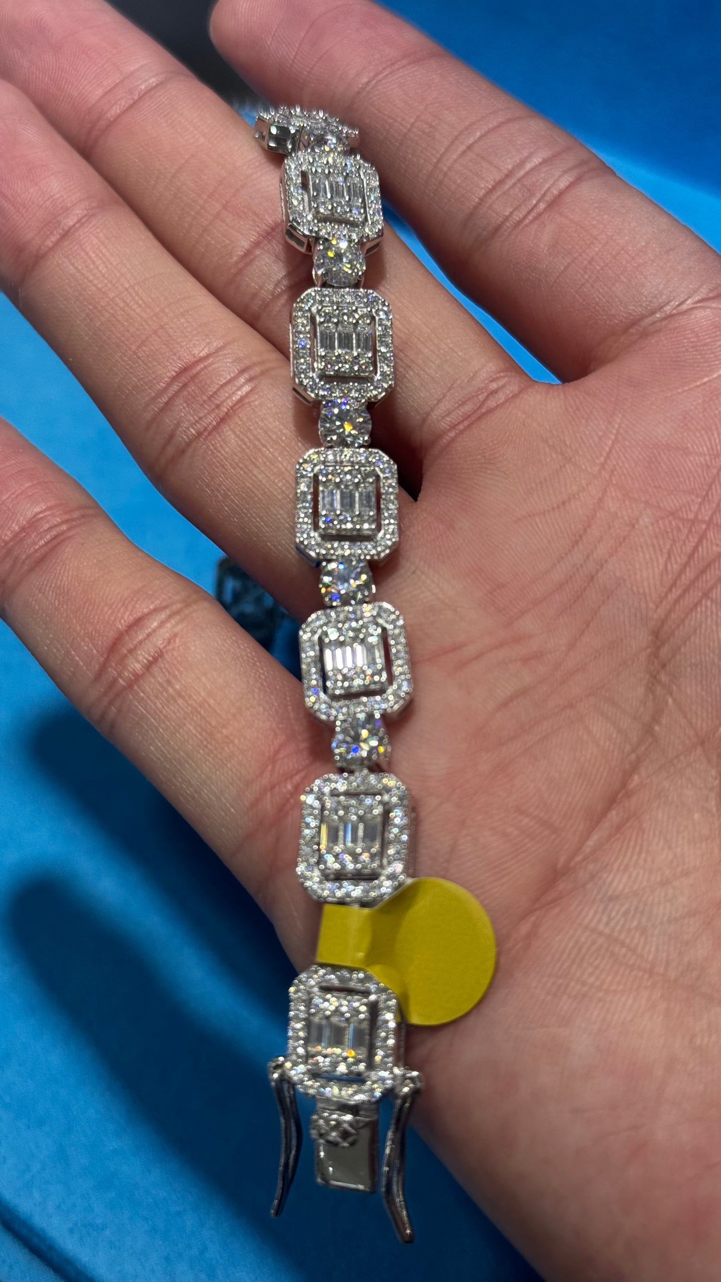 Pulso CuadrFlw Moissanita Plata.925