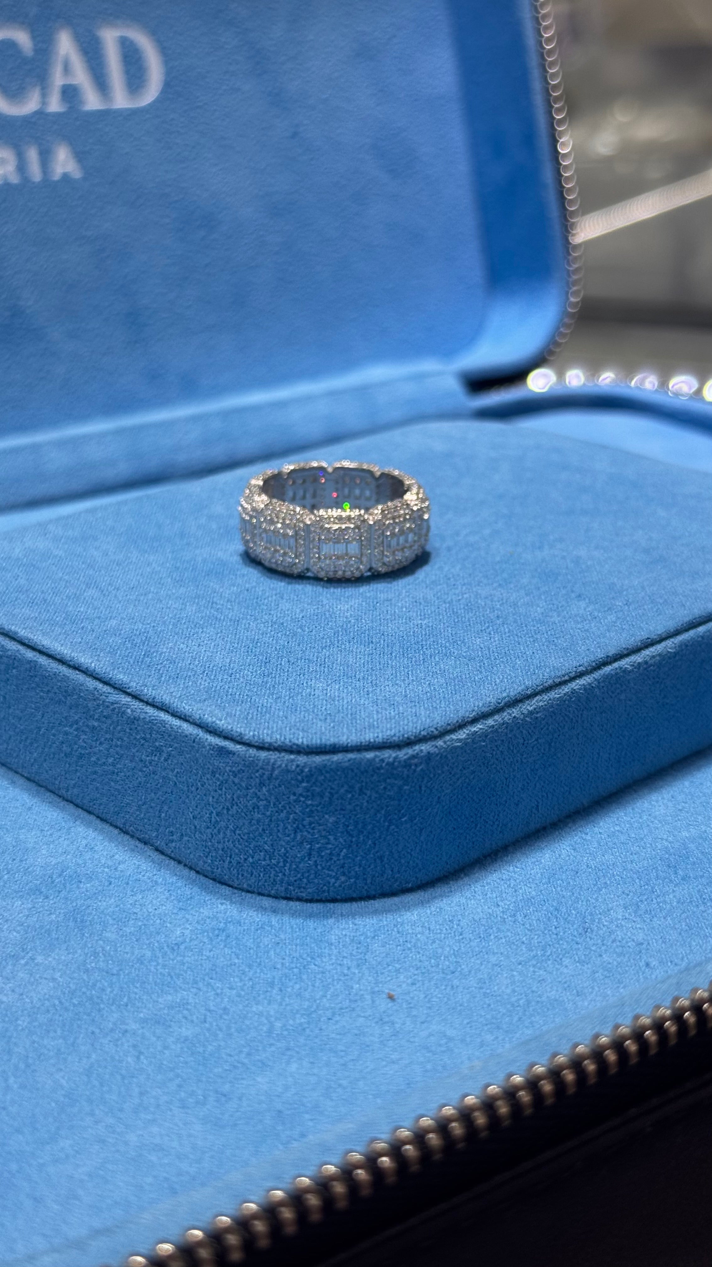 Anillo Cuadrado Moissanita Plata.925