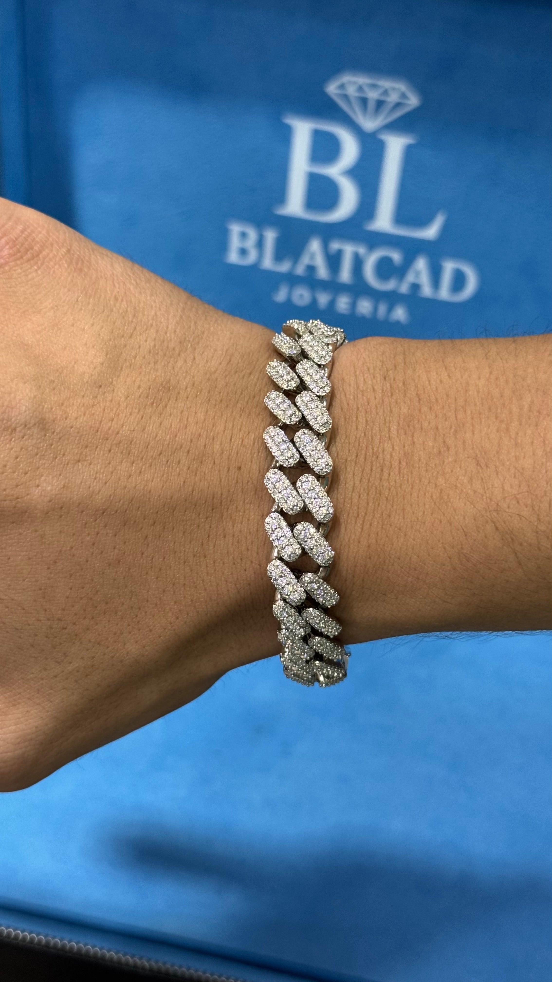 Pulso Miami Wre Moissanita Plata.925