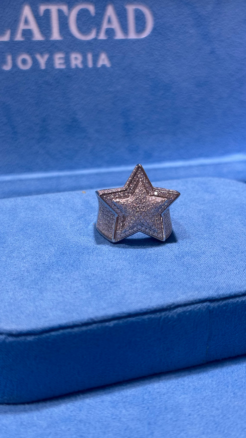 Anillo Estrella Moissanita Plata.925