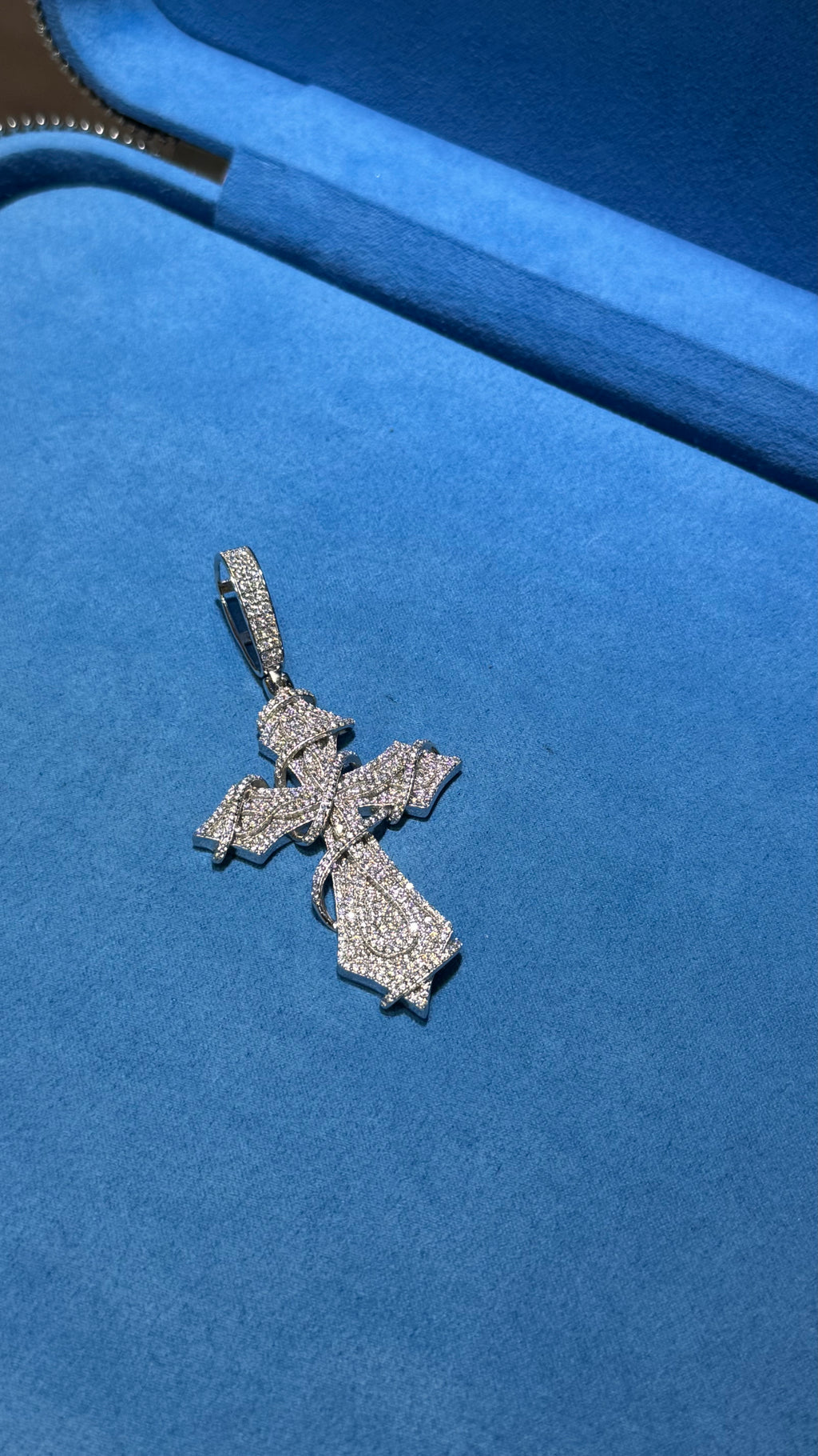 Dije CruzEsp Moissanita Plata.925