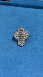 Anillos Cruz Moissanita Plata.925