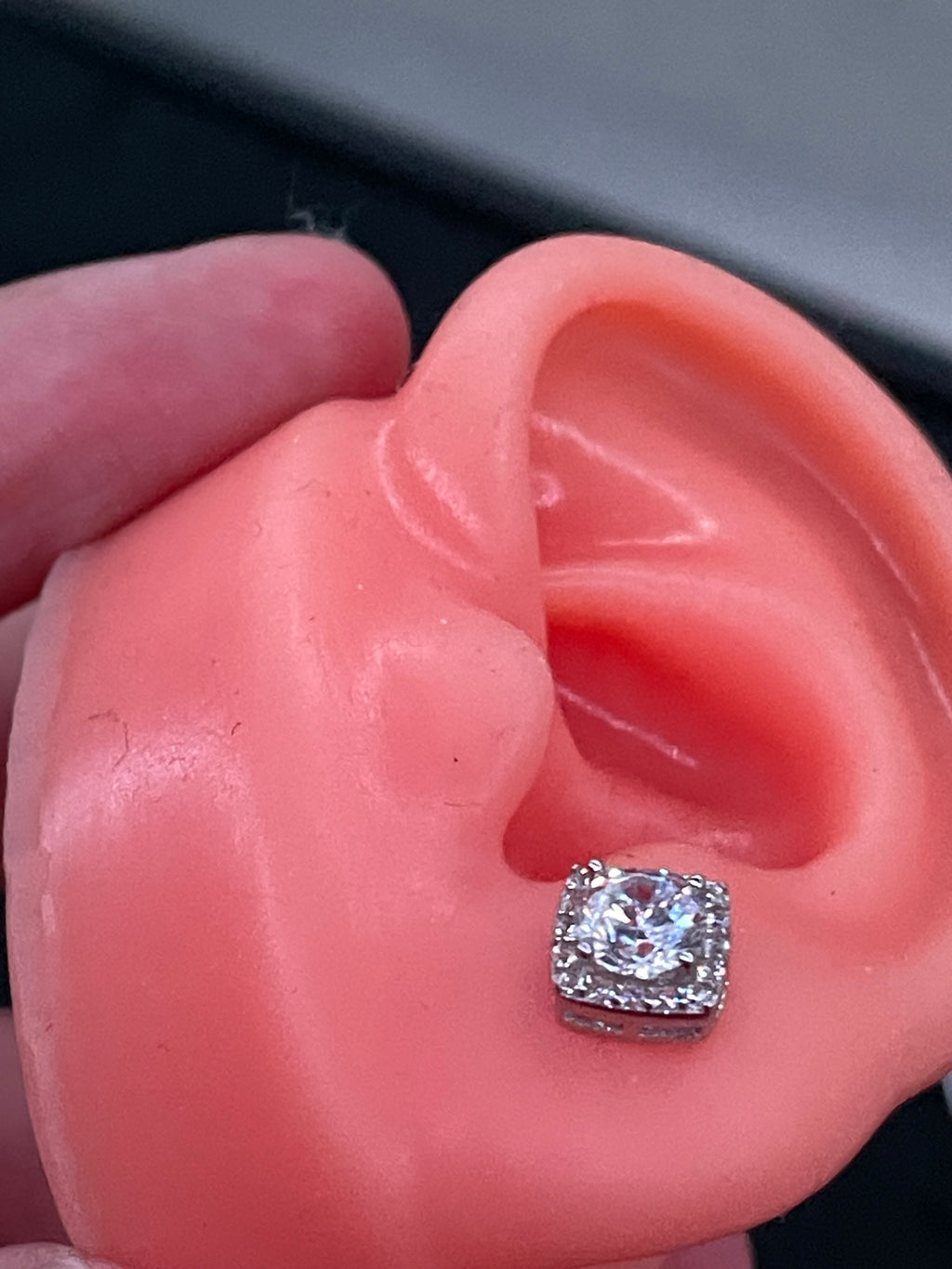 Aretes Cuadrados Plata.925