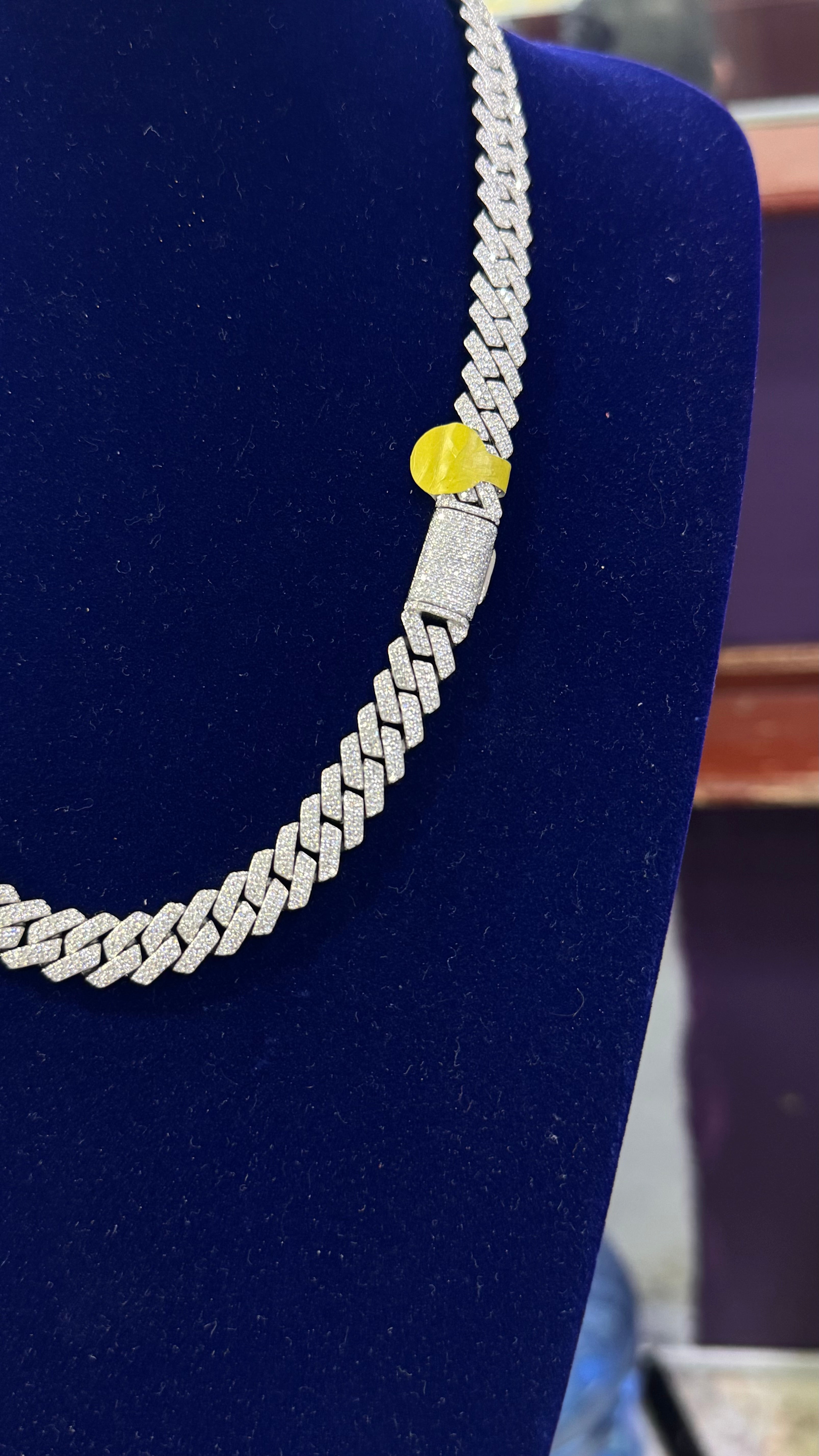 Cadena Miami Moissanita Plata.925