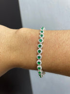 Tennis Circle Bracelet Silver.925