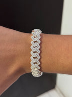 Silver baguette bracelet.925