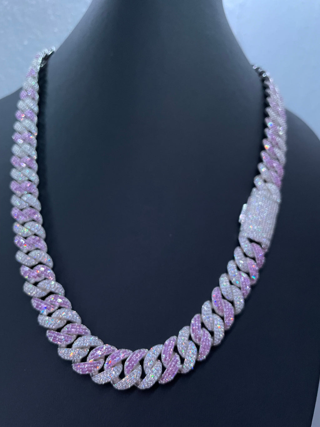 925 Silver Miami Baguette Chain