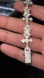 Pulso CrucSpin Moissanita Plata.925