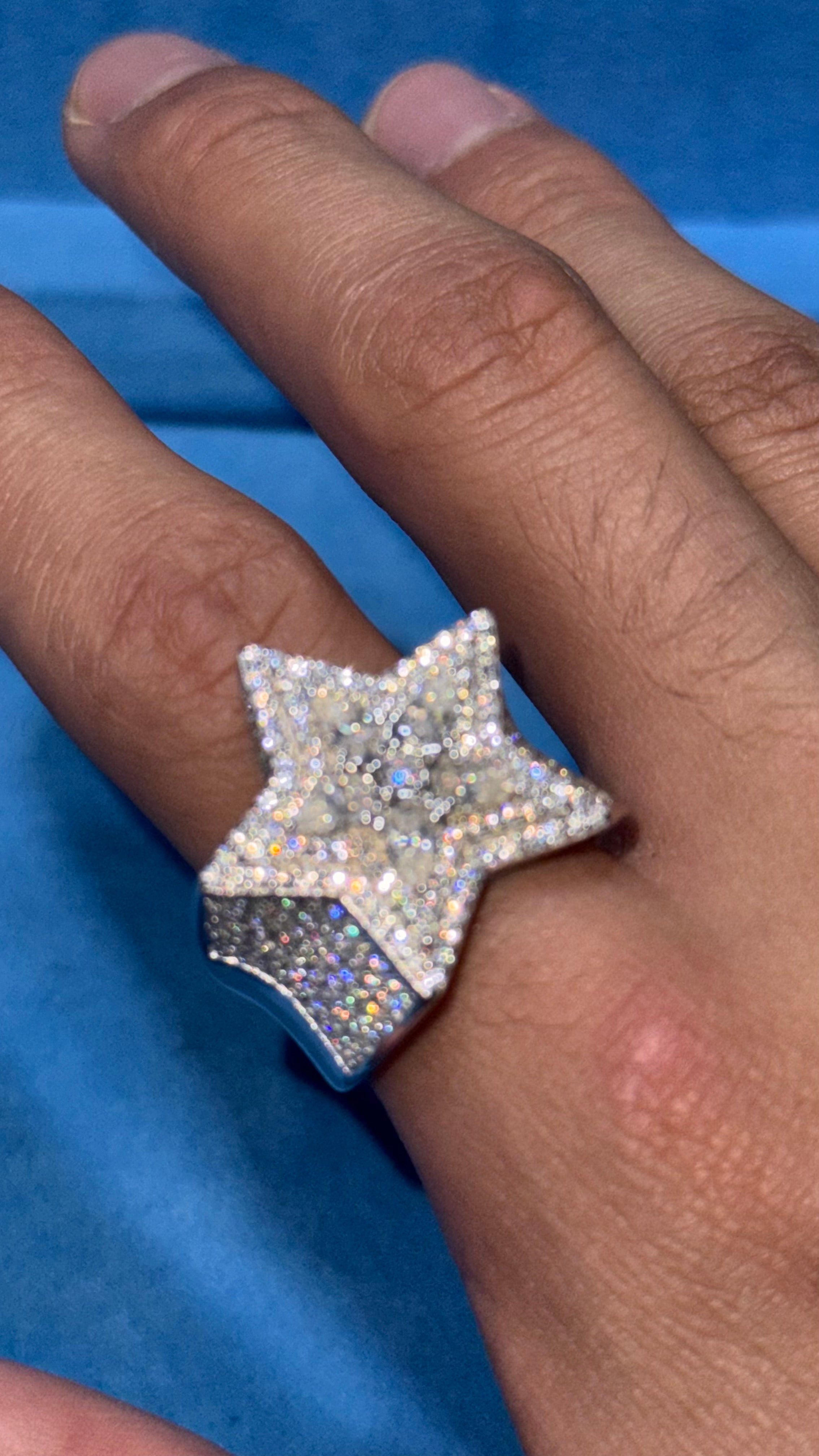 Anillos Estrella Moissanita Plata.925