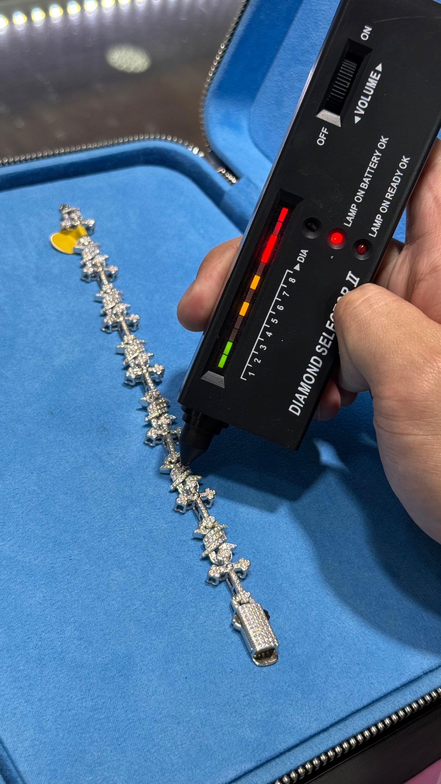 Pulso CrucSpin Moissanita Plata.925