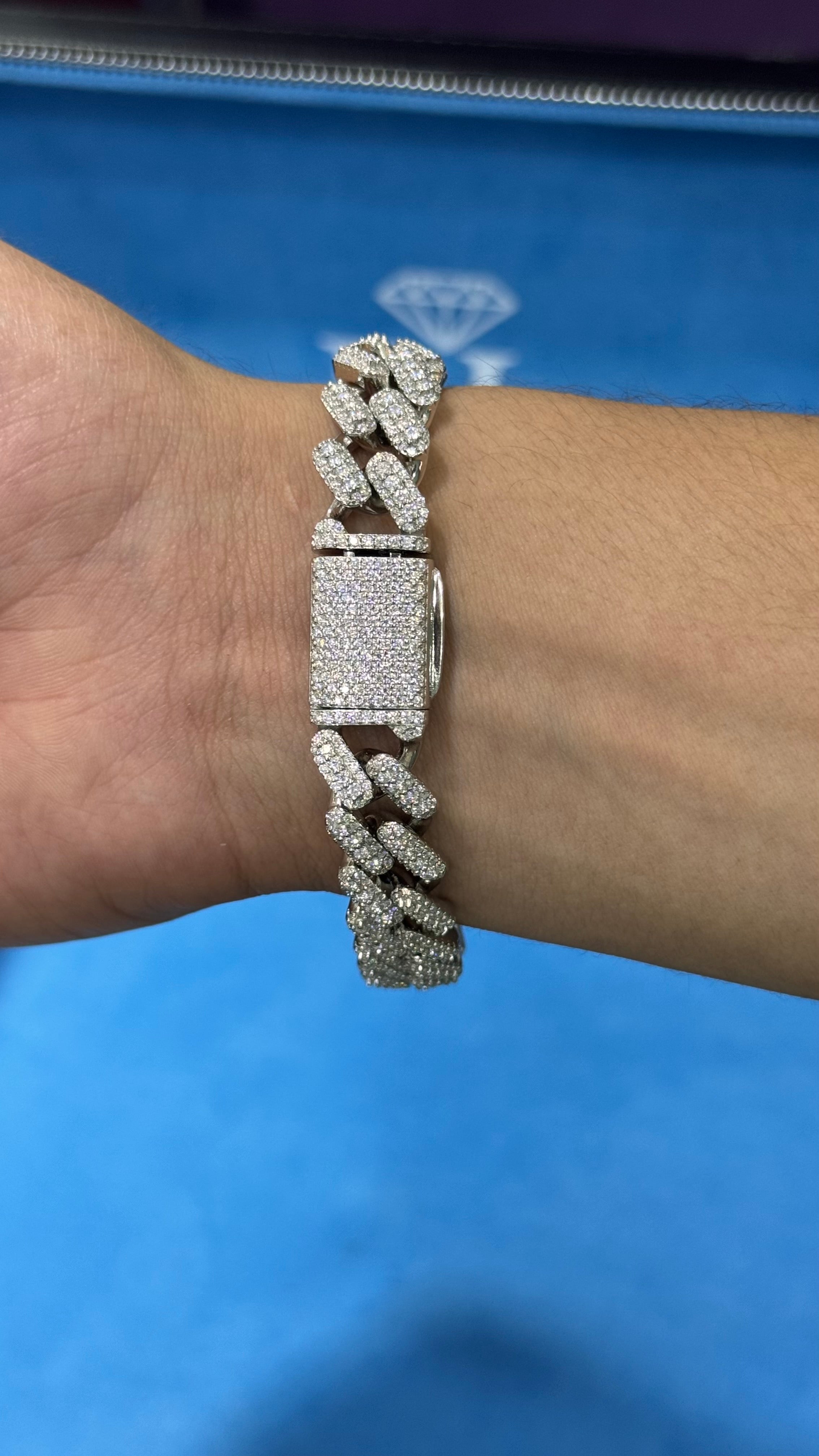 Pulso Miami Wre Moissanita Plata.925