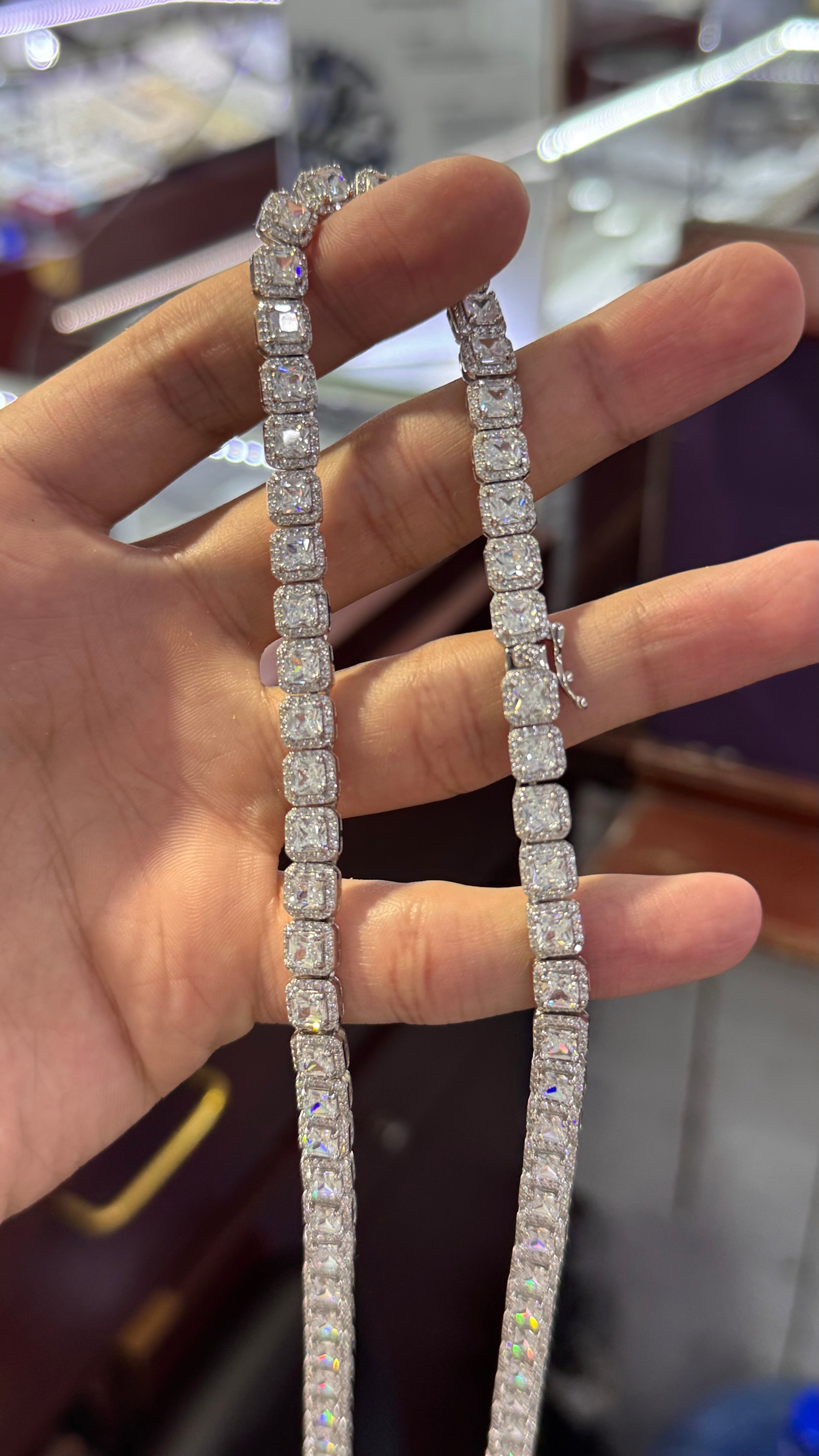 Cadena cuadrada Plata.925