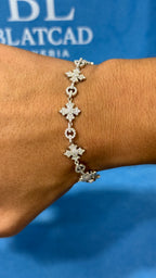 Pulso Copos Nieve Moissanita Plata.925