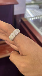 Anillo Cuadrado Moissanita Plata.925