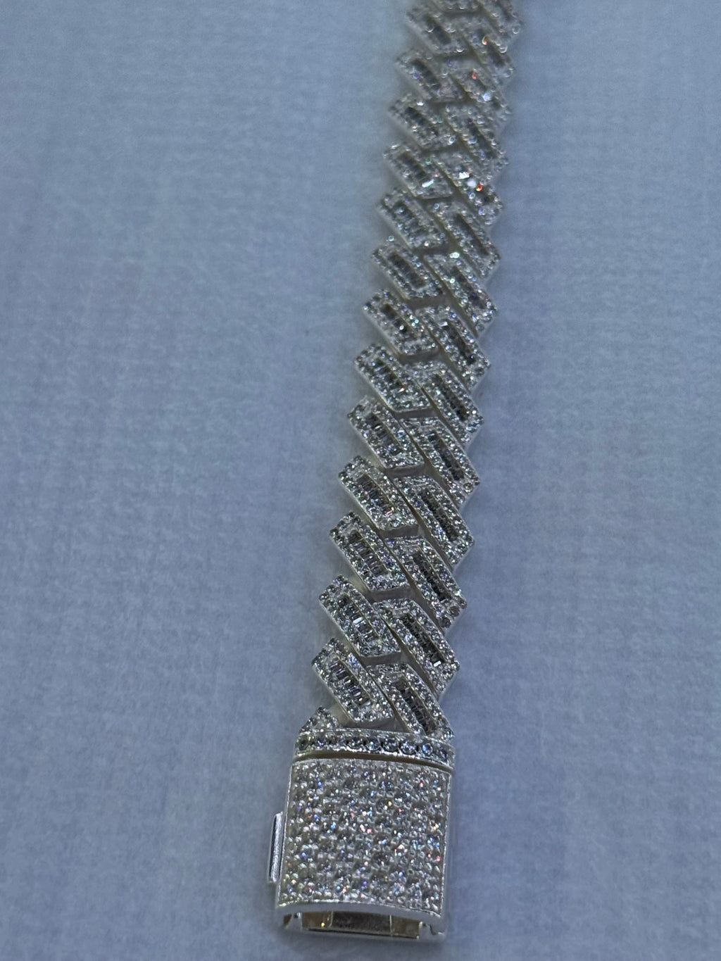 Silver baguette bracelet.925