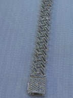 Silver baguette bracelet.925