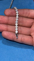 Pulso Circular Moissanita Plata.925