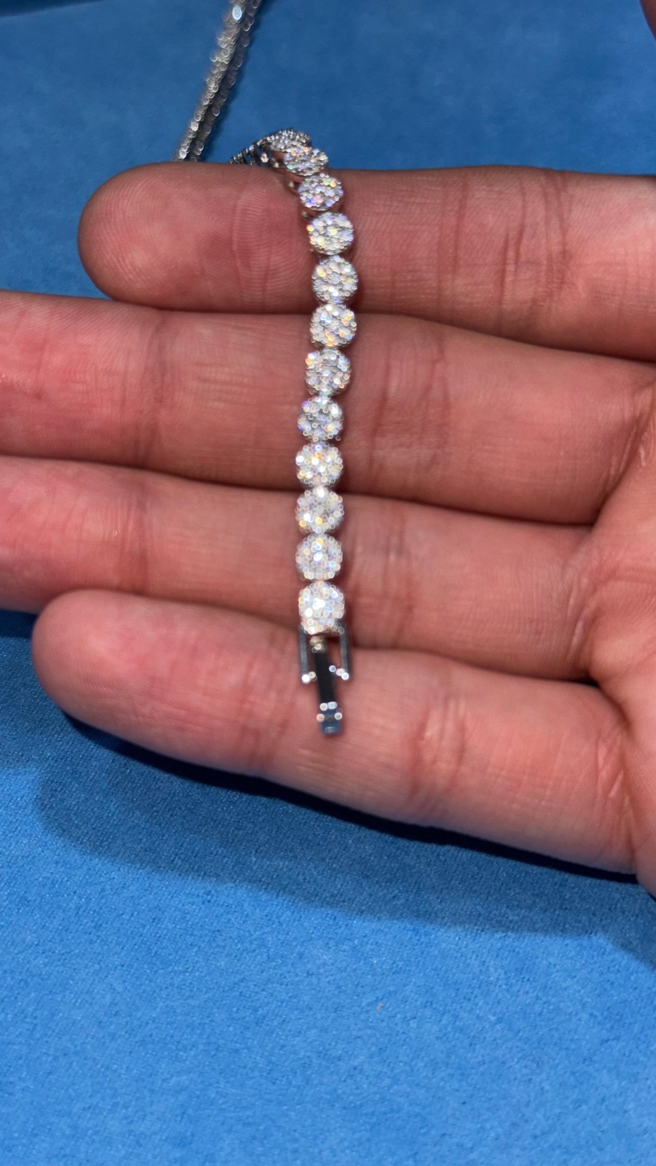 Pulso Circular Moissanita Plata.925