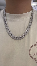 Cadena Miami Baguette Plata.925