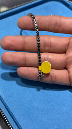 Pulso Tennis Black Moissanita Plata.925