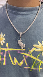 Dije CruM Moissanita Plata.925