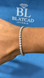 Pulso Circular Moissanita Plata.925