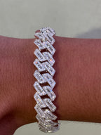 Silver baguette bracelet.925