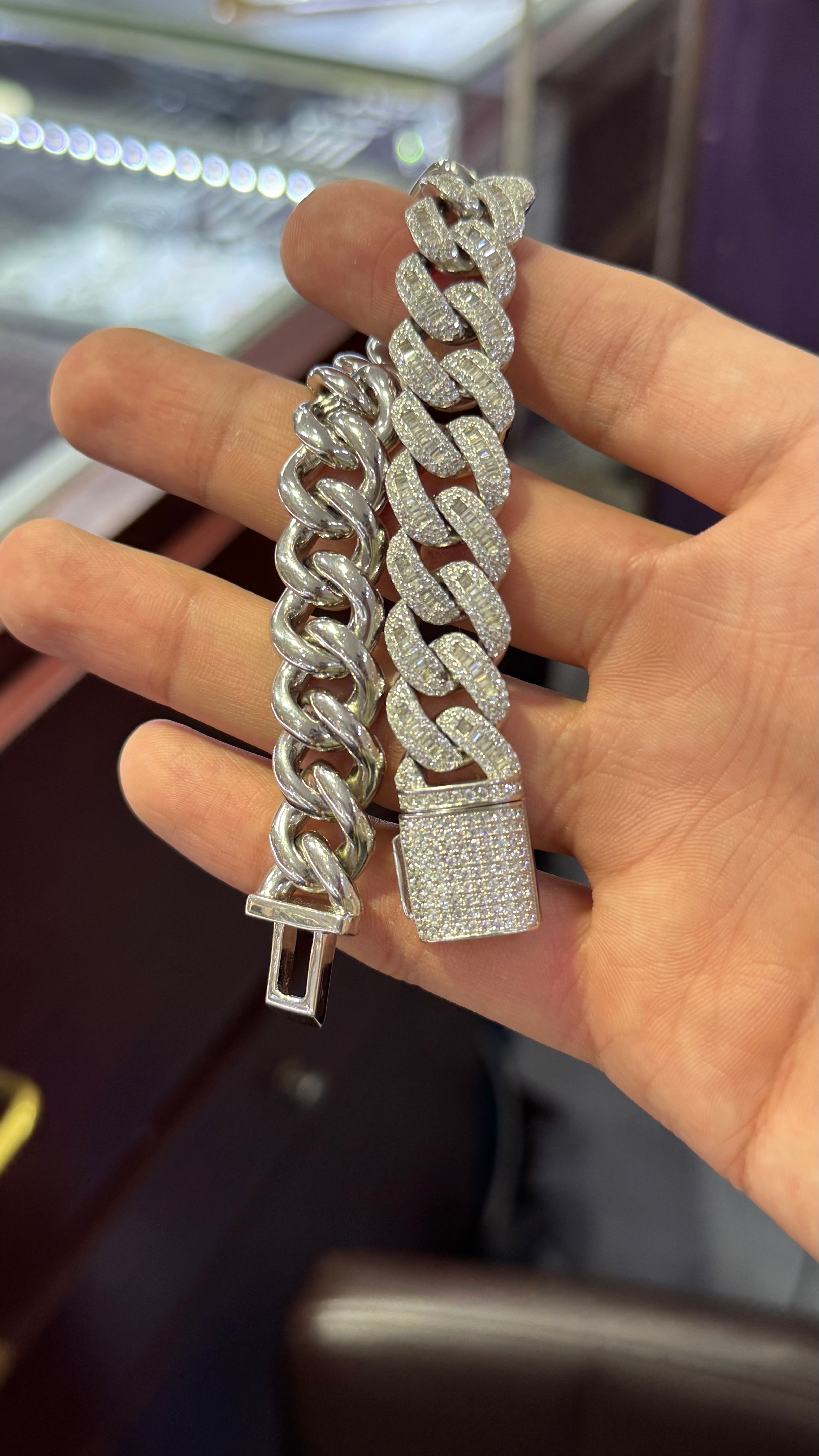 Silver Baguette Bracelet.925