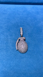 Dije Granada Moissanita Plata.925