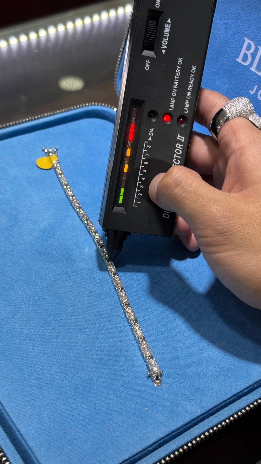 Pulso Tennis X Moissanita Plata.925