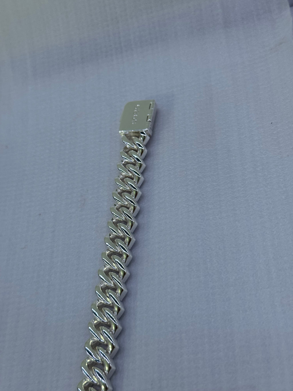 Silver baguette bracelet.925