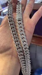 Cadena Miami Baguette Plata.925