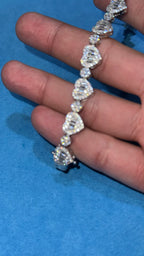 Pulso De corazones Plata.925