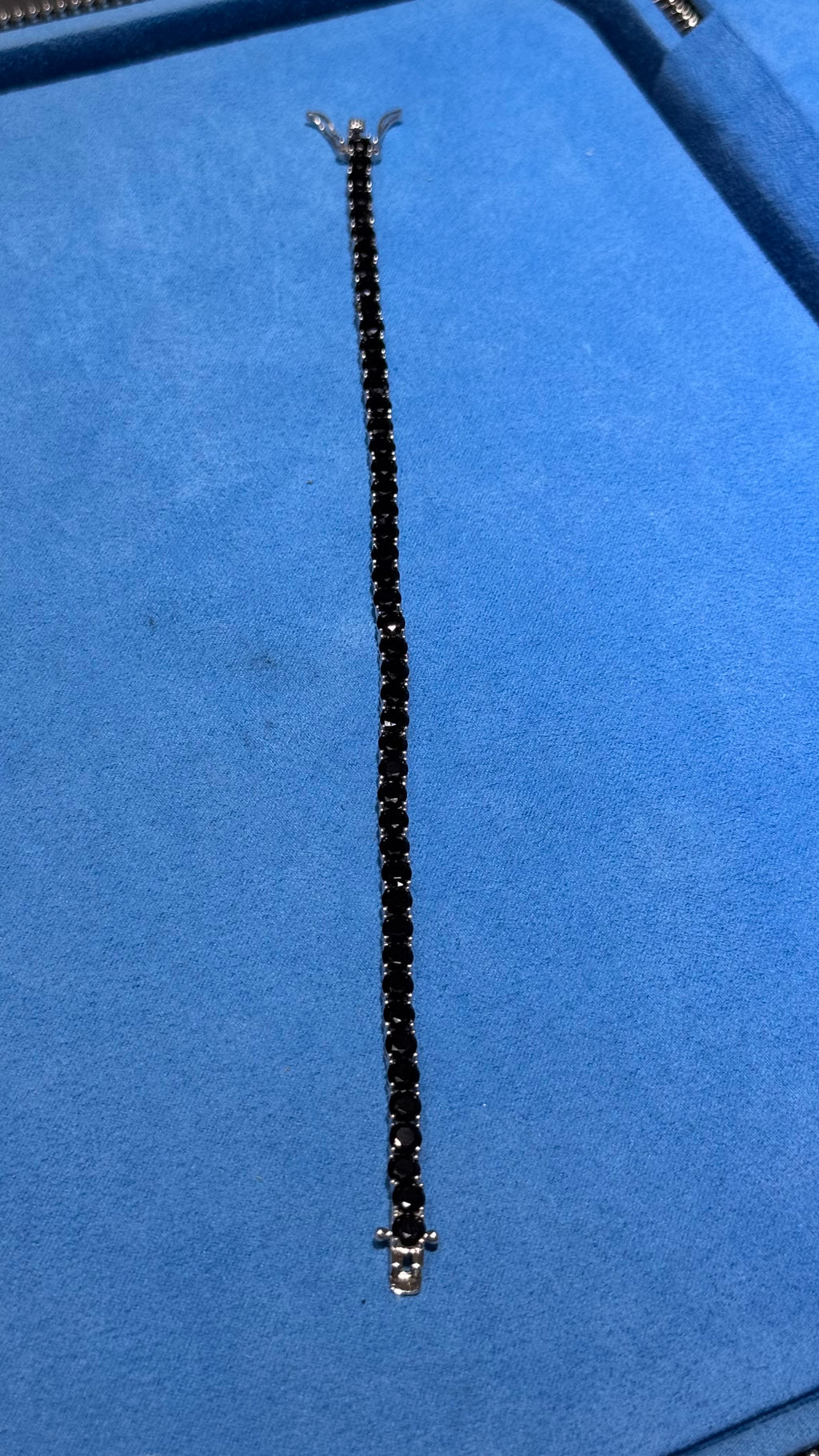 Pulso Tennis Black Plata.925