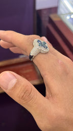 Anillo Trébol Moissanita Plata.925