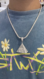 Dije Triáng Moissanita Plata.925