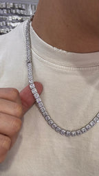 Cadena cuadrada Plata.925