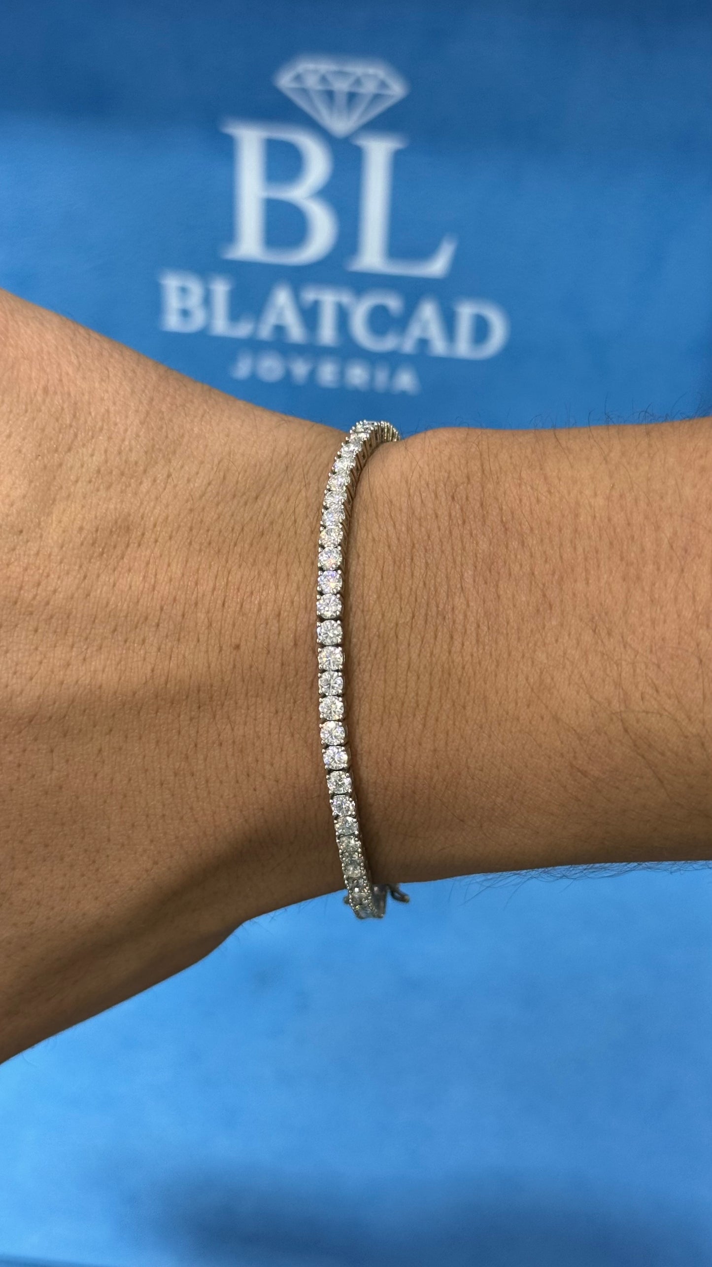 Pulso Tennis Moissanite Plata.925