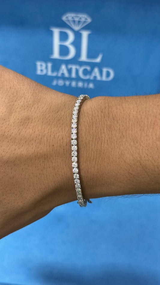 Pulso Tennis Moissanite Plata.925