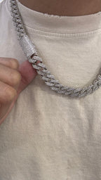 Cadena Miami Moissanita Plata.925