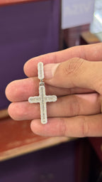 Dije Cruz Moissanita Plata.925