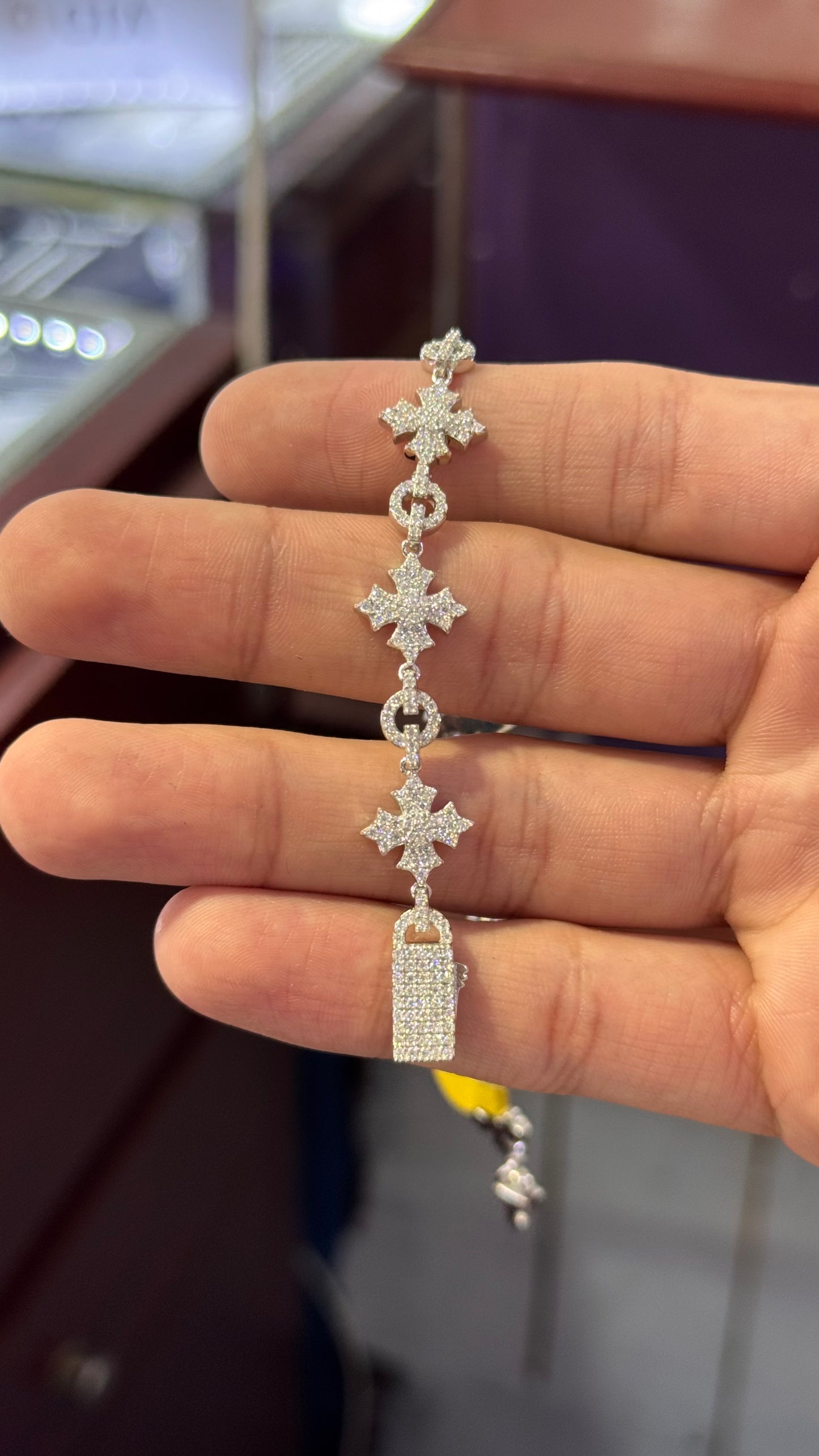 Pulso Copos Nieve Moissanita Plata.925