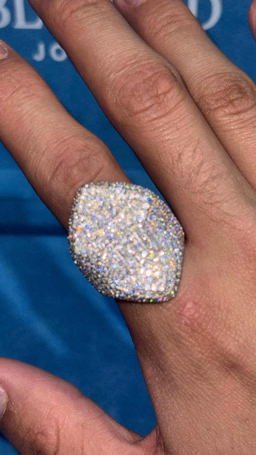 Anillo Cruz Moissanita Plata.925