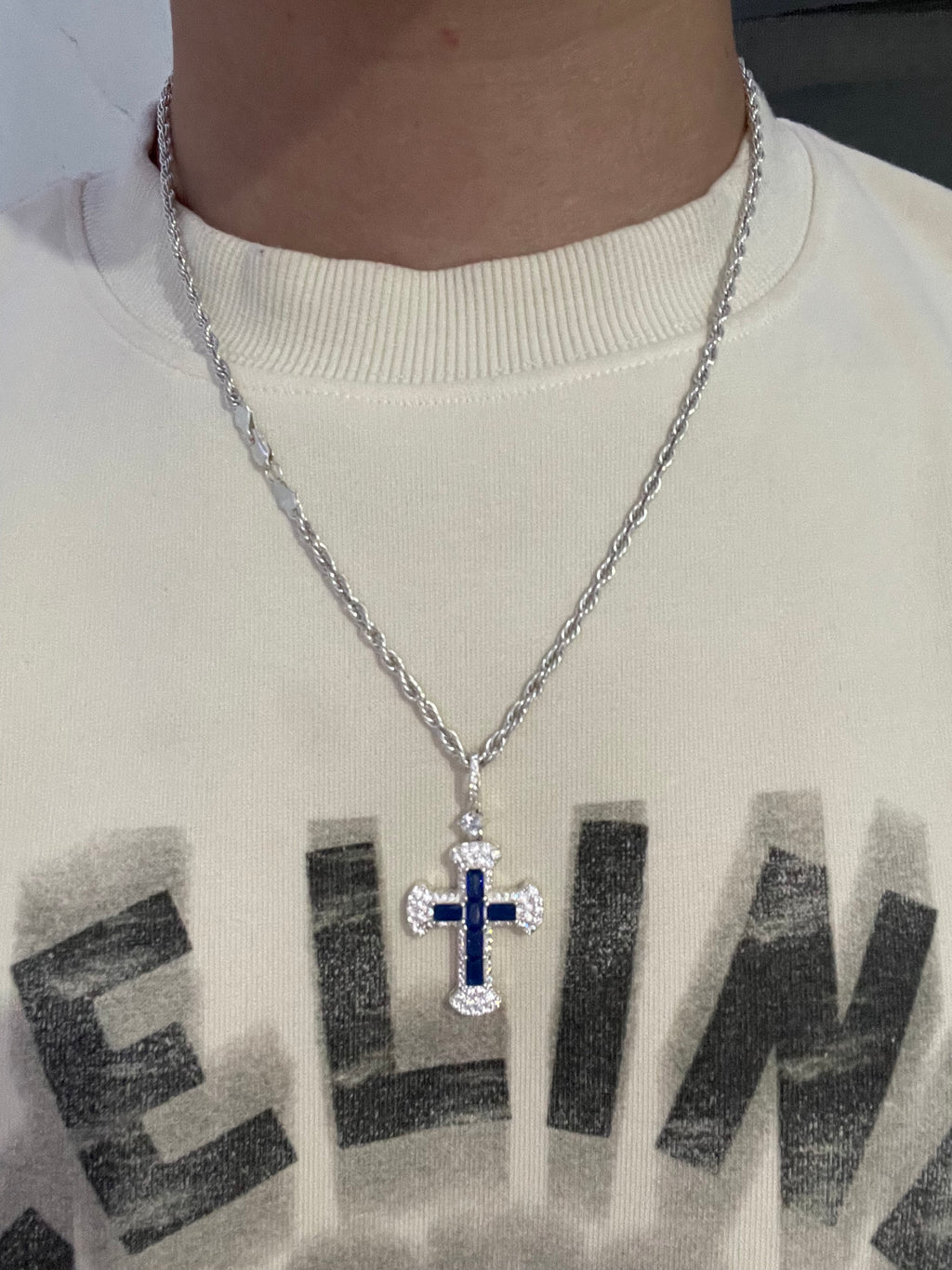 Twist And Cross Pendant Silver.925