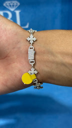 Pulso Copos Nieve Moissanita Plata.925