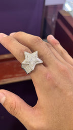 Anillo Estrella Moissanita Plata.925