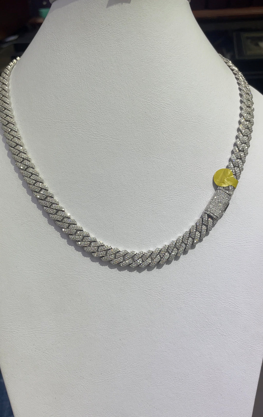 Cadena Miami Moissanita Plata.925